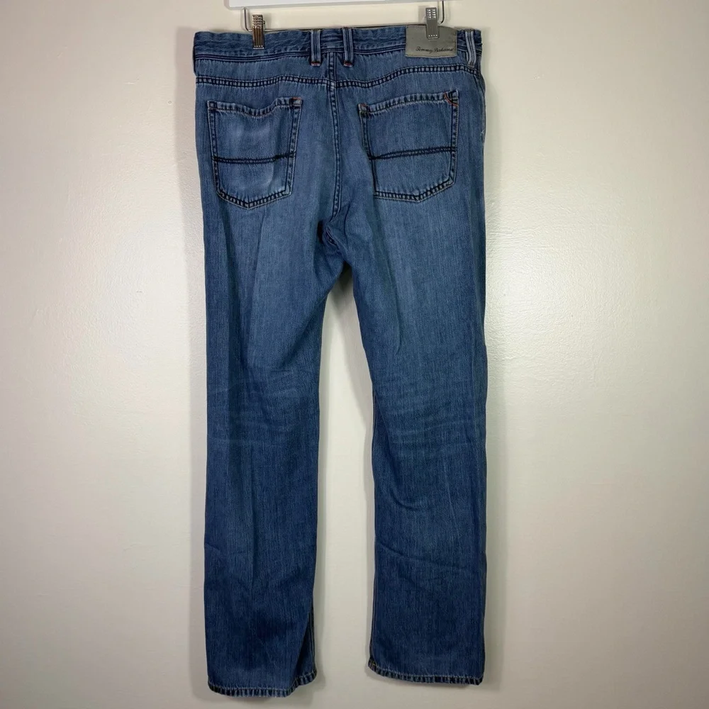 Tommy Bahama Distressed Straight Leg Denim Jeans - Picture 6 of 7